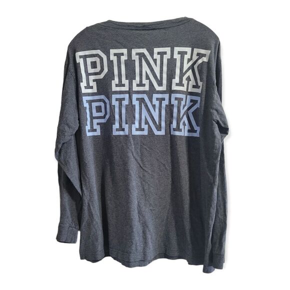 PINK long sleeve grey shirt - Picture 2 of 3